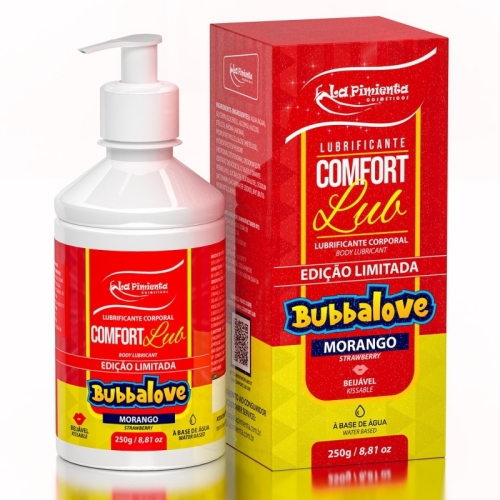  COMFORT LUB - BUBBALOVE MORANGO 250g