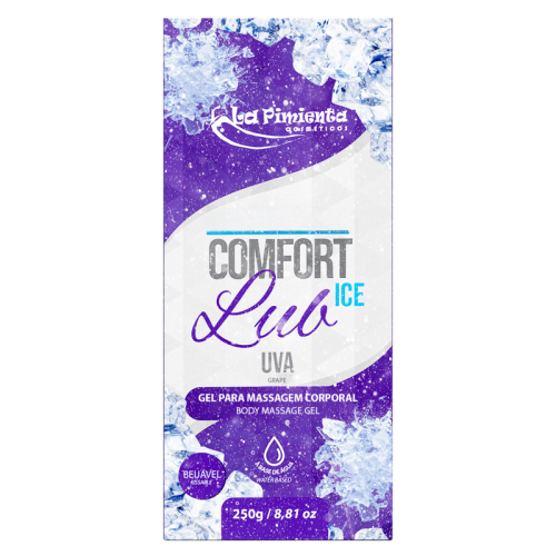 GEL PARA MASSAGEM CORPORAL COMFORT LUB - ICE UVA 250g