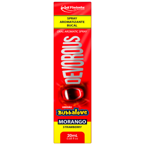 DEVOROUS BUBBALOVE MORANGO - SPRAY PARA SEXO ORAL