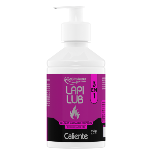 GEL PARA MASSAGEM CORPORAL LAPI LUB 3 EM 1 - CALIENTE