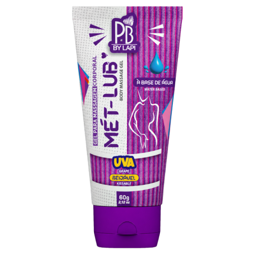 ÓLEO PARA PARA MASSAGEM CORPORAL MÉT LUB UVA 60g