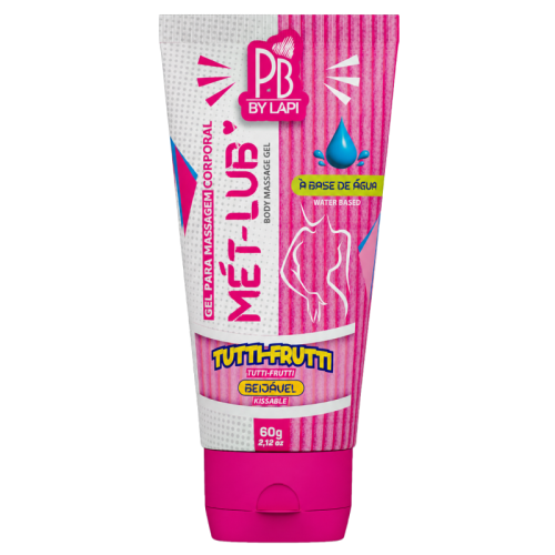 ÓLEO PARA PARA MASSAGEM CORPORAL MÉT LUB TUTTI-FRUTTI 60g