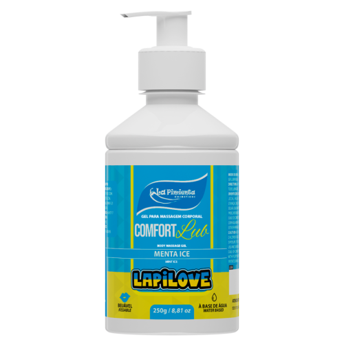 GEL PARA MASSAGEM CORPORAL COMFORT LUB - LAPILOVE MENTA ICE 250g