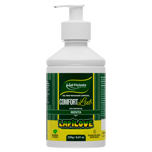 GEL PARA MASSAGEM CORPORAL  COMFORT LUB - LAPILOVE MENTA 250g