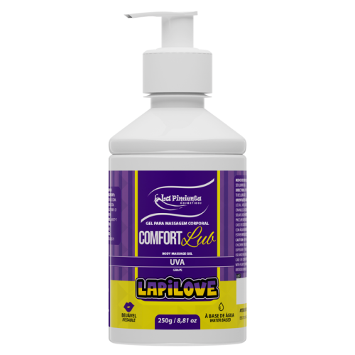 GEL PARA MASSAGEM CORPORAL COMFORT LUB - LAPILOVE UVA 250g