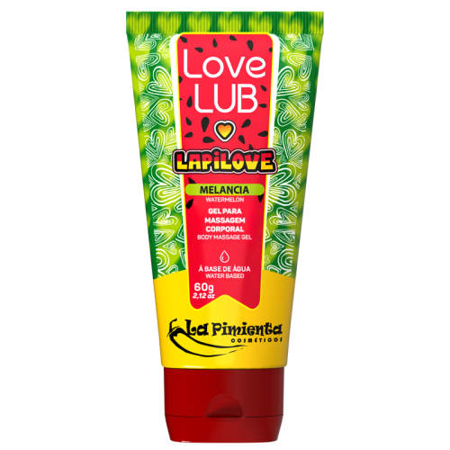 GEL PARA MASSAGEM CORPORAL LAPILOVE MELANCIA  60g