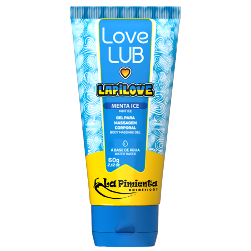 GEL PARA MASSAGEM CORPORAL LAPILOVE MENTA ICE 60g