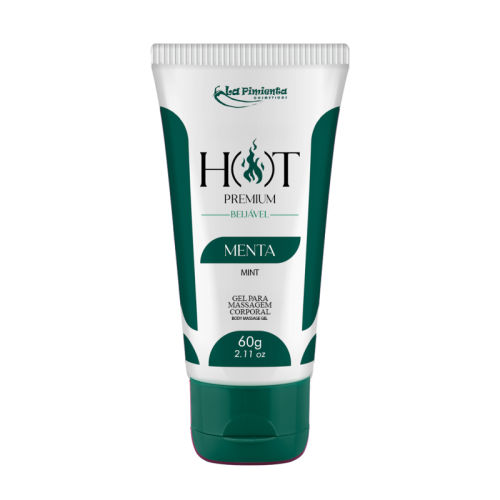 GEL PARA MASSAGEM CORPORAL HOT PREMIUM - MENTA 60g