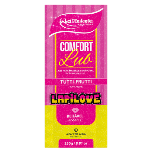 GEL PARA MASSAGEM CORPORAL COMFORT LUB - LAPILOVE TUTTI-FRUTTI 250g