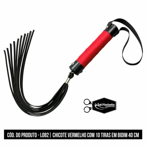 CHICOTE COM TIRAS DE 40cm - VERMELHO