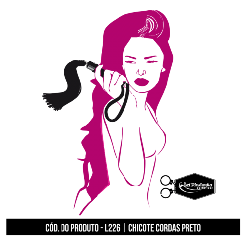 CHICOTE CORDAS - PRETO