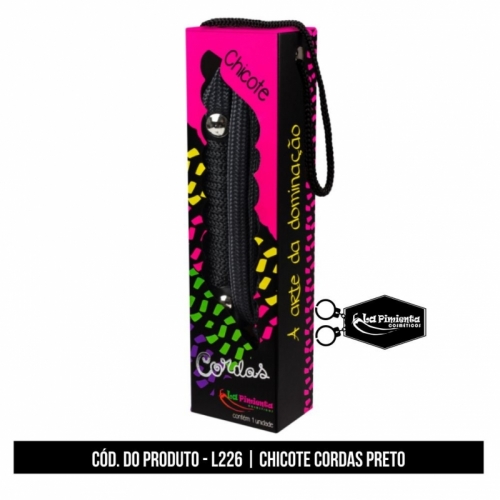 CHICOTE CORDAS - PRETO