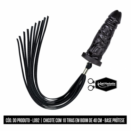 CHICOTE 10 TIRAS EM BEDIM DE 40cm – BASE PRÓTESE RELISTICA