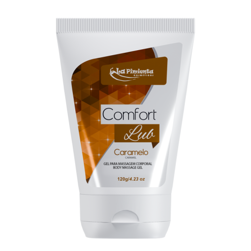 GEL PARA MASSAGEM CORPORAL COMFORT LUB - CARAMELO 120g