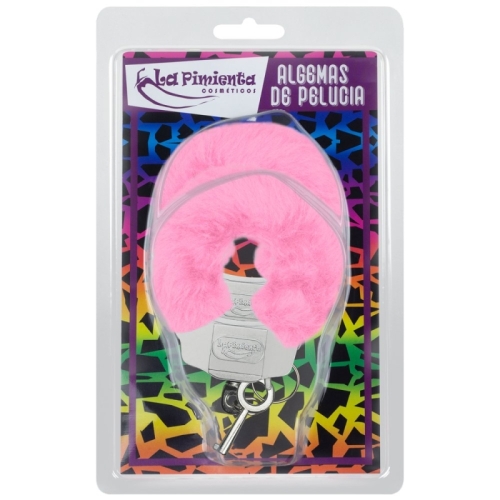 ALGEMAS EM PELÚCIA ROSA
