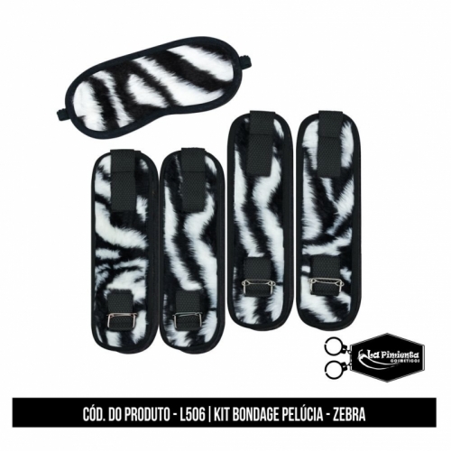 KIT BONDAGE EM PELÚCIA ZEBRA