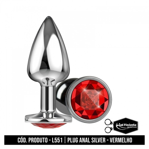 PLUG ANAL SILVER - VERMELHO