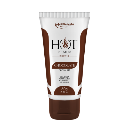 GEL PARA MASSAGEM CORPORAL HOT PREMIUM - CHOCOLATE 60g