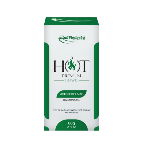GEL PARA MASSAGEM CORPORAL HOT PREMIUM - MOUSSE DE LIMÃO 
