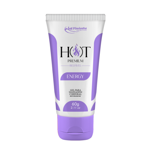 GEL PARA MASSAGEM CORPORAL HOT PREMIUM - ENERGY 60g