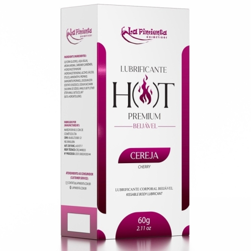 LUBRIFICANTE HOT PREMIUM - CEREJA