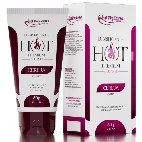 LUBRIFICANTE HOT PREMIUM - CEREJA