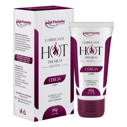 LUBRIFICANTE HOT PREMIUM - CEREJA