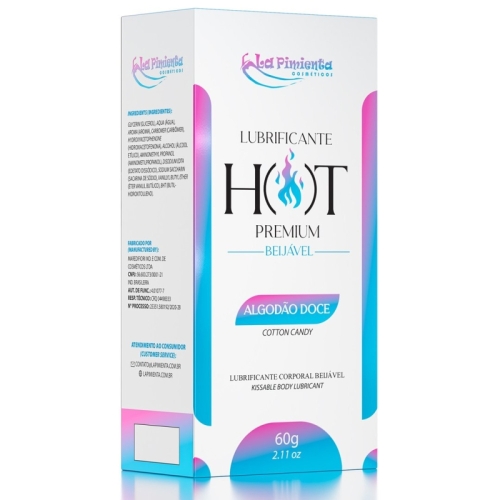 LUBRIFICANTE HOT PREMIUM - ALGODÃO DOCE 