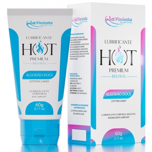 LUBRIFICANTE HOT PREMIUM - ALGODÃO DOCE 