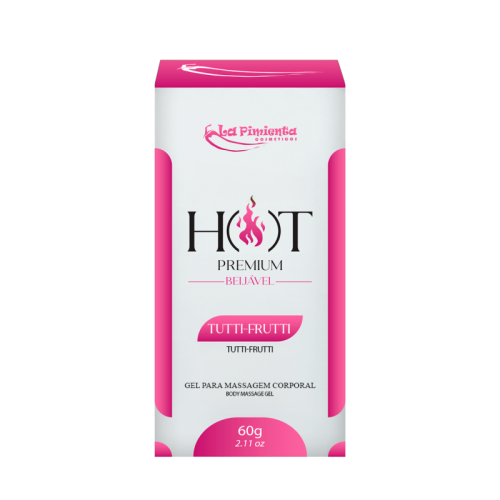 GEL PARA MASSAGEM CORPORAL HOT PREMIUM - TUTTI-FRUTTI 60g