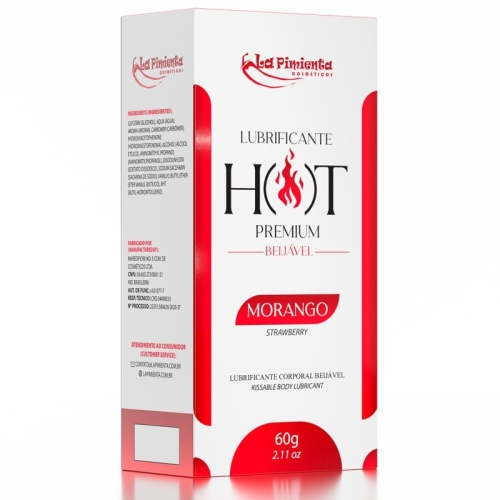 LUBRIFICANTE HOT PREMIUM - MORANGO