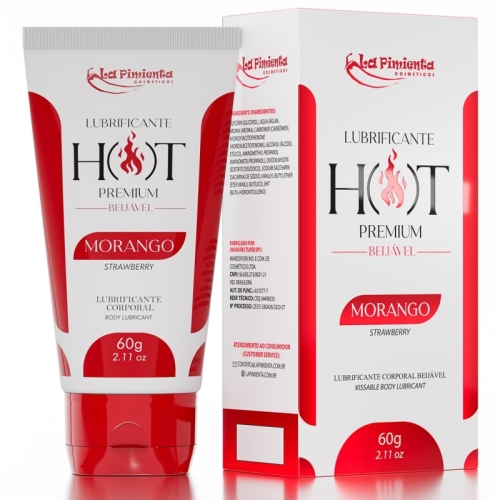 LUBRIFICANTE HOT PREMIUM - MORANGO