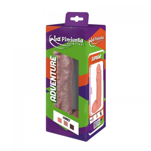 PRÓTESE REALÍSTICA MACIÇA - SUPREMO - 22 X 5,3CM - CHOCOLATE