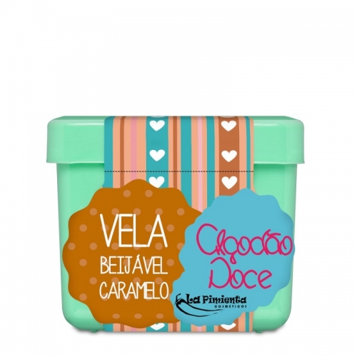 VELA BEIJÁVEL ALGODÃO DOCE CARAMELO