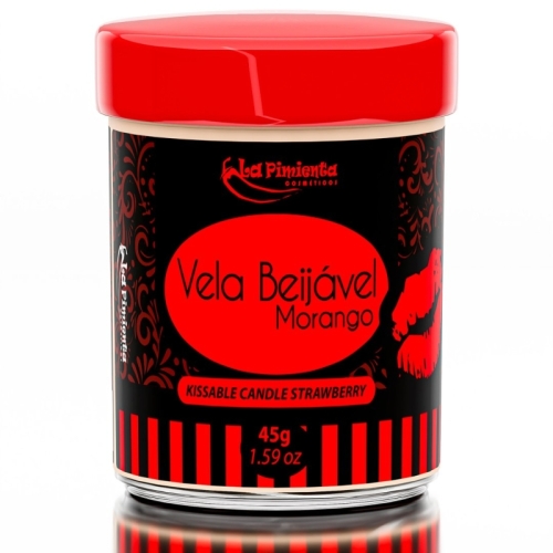 VELA BEIJÁVEL HOT MORANGO