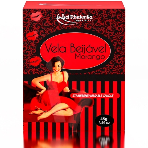 VELA BEIJÁVEL HOT MORANGO