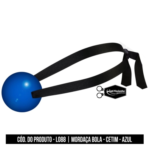 MORDAÇA BOLA - CETIM - AZUL