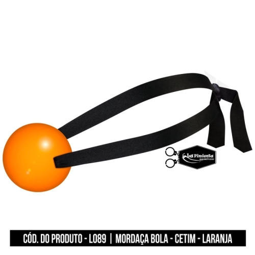 MORDAÇA BOLA - CETIM - LARANJA