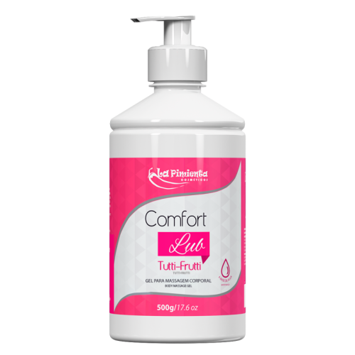GEL PARA MASSAGEM CORPORAL COMFORT LUB - TUTTI-FRUTTI 500g