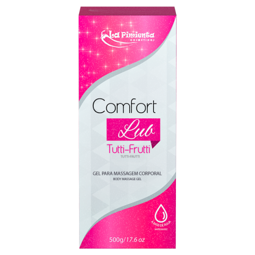 GEL PARA MASSAGEM CORPORAL COMFORT LUB - TUTTI-FRUTTI 500g