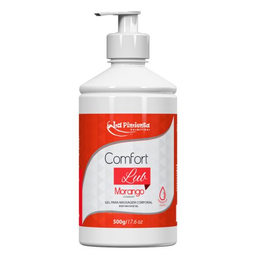  GEL PARA MASSAGEM CORPORAL COMFORT LUB - MORANGO 500g