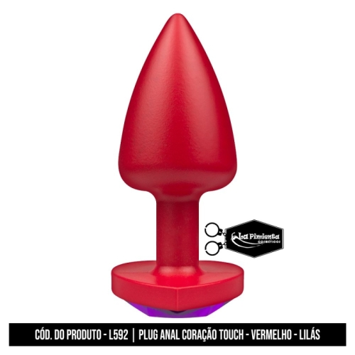 PLUG ANAL VERMELHO TOUCH - LILÁS