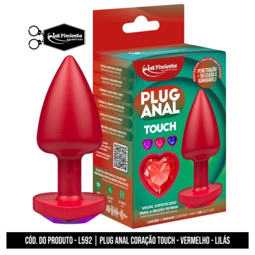 PLUG ANAL VERMELHO TOUCH - LILÁS