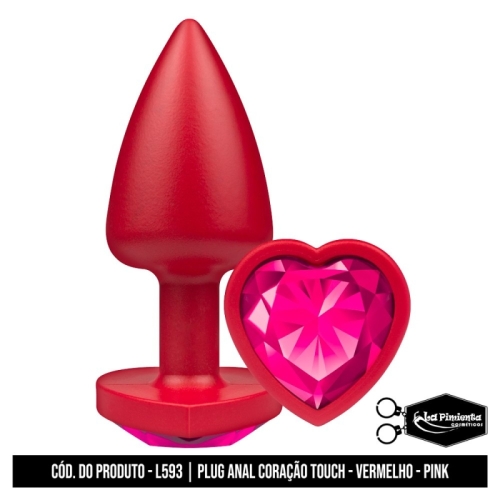 PLUG ANAL VERMELHO TOUCH - PINK