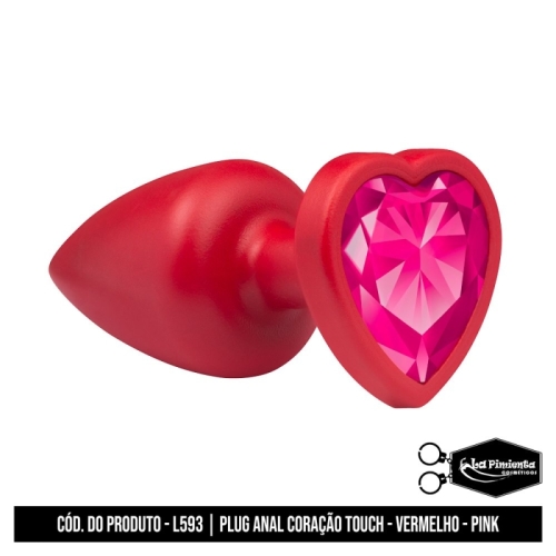 PLUG ANAL VERMELHO TOUCH - PINK