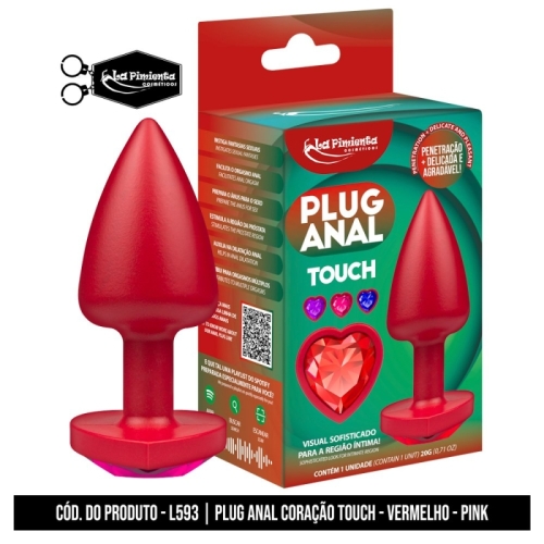 PLUG ANAL VERMELHO TOUCH - PINK