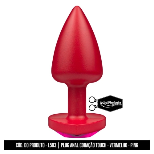 PLUG ANAL VERMELHO TOUCH - PINK