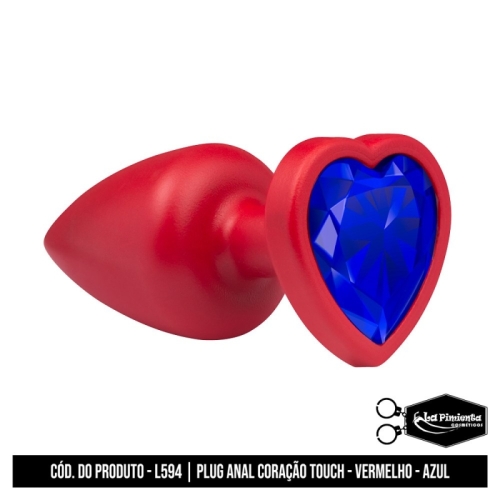 PLUG ANAL VERMELHO TOUCH - AZUL