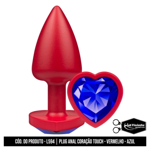 PLUG ANAL VERMELHO TOUCH - AZUL