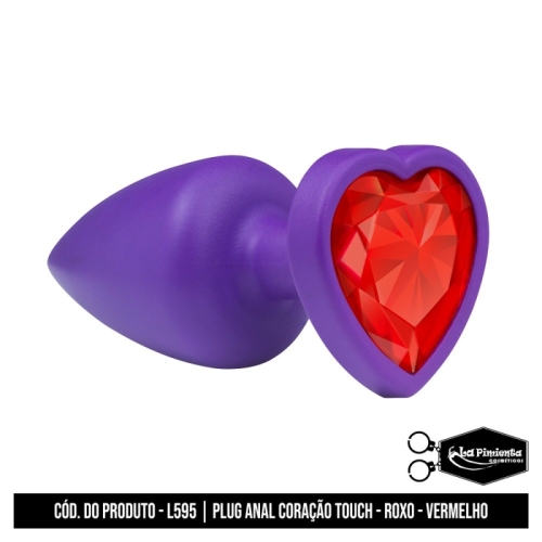 PLUG ANAL ROXO TOUCH - VERMELHO